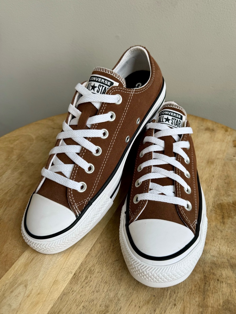 Converse Chuck Taylor All Star MicroSuede Low Top Sneakers Brown Size 8